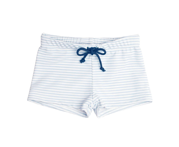 Boys Powder Blue Stripe Brief Swim