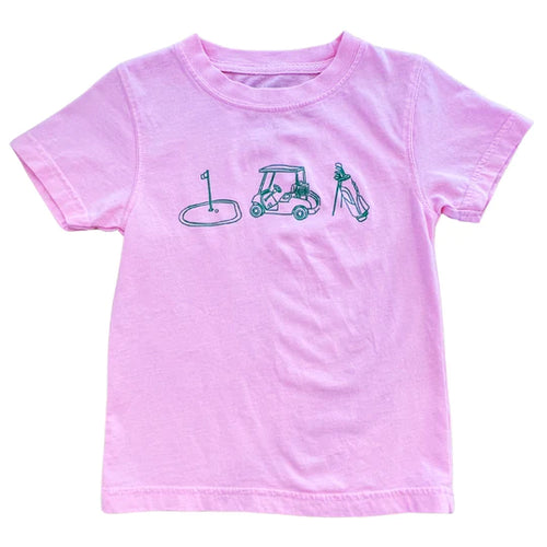 Pink Golf Trio SS T-Shirt