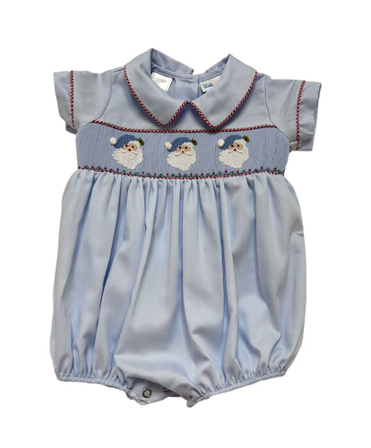 Blue Smocked Santa Bubble