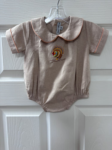 Brown Chambray Turkey Boy Bubble