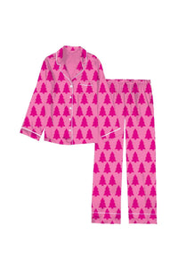 Girls Dreaming of a Pink Christmas Silky Pajama