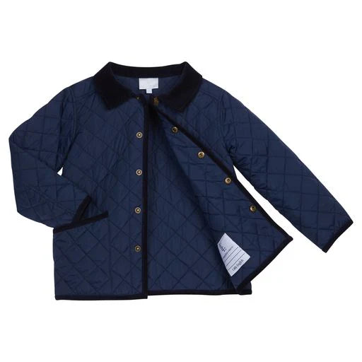 Boys Quilted Jacket, Navy