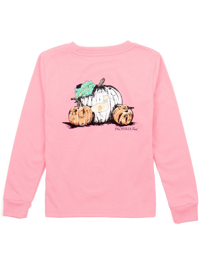 Girls Duck O' Lantern LS Light Pink