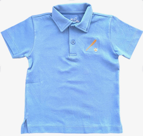 Blue Polo with Baseball, Batter Up