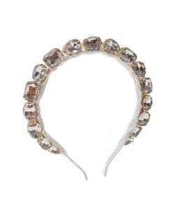 Standing Multi Jewel White Headband