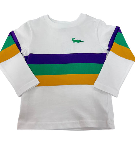 Mardi Gras Crew Neck Rugby Shirt