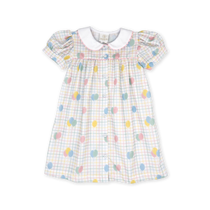 Breccan Dress Party Time Balloon Plaid