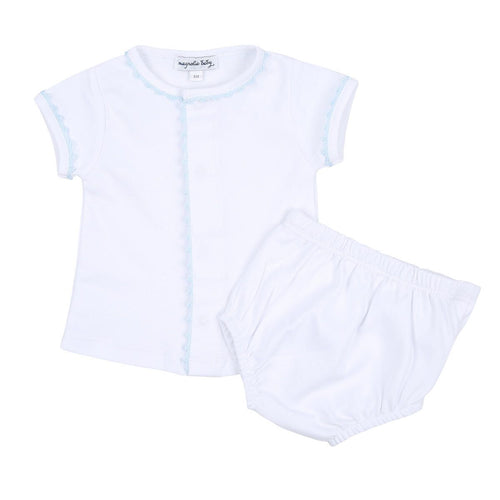 Baby Joy Blue Ruffle Diaper Cover Set