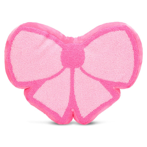 Bow chenille plush pillow