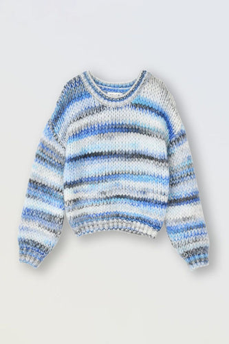 Girls Knitted Sweater, Blue