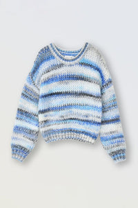 Girls Knitted Sweater, Blue