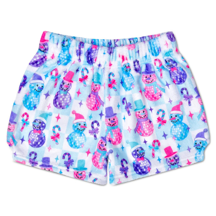 Disco Snowmen Plush Shorts