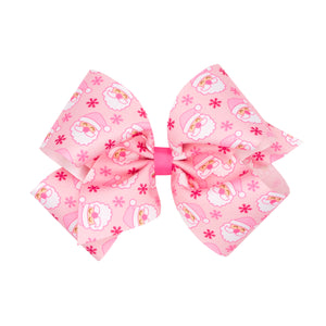 King Pink Santa Bow