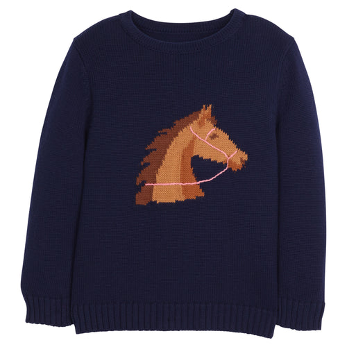 Intarsia Sweater, Girl Horse