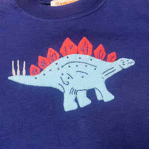 Long Sleeve Shirt Dark Royal, Stegosaurus