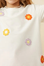 Girls Multi Floral Patched Knit Tee
