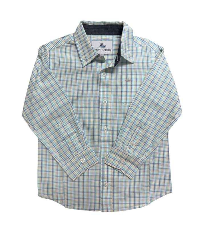 Dress Shirt, Blue/Green/Fog