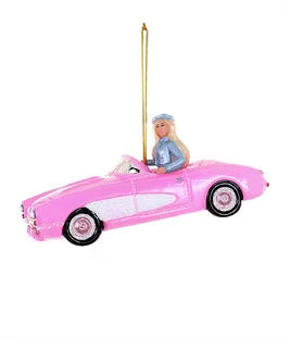 Pink Corvette Ornament