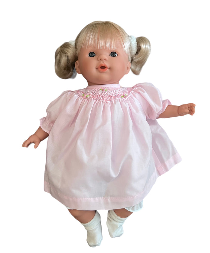 Carly Doll w/ Pigtails, 10” (Blonde/Blue)