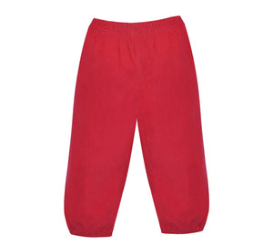 Red Corduroy Elastic Pant