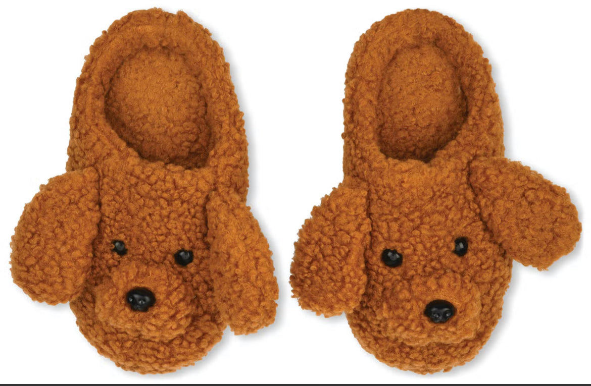 Fluffy dog slippers best sale