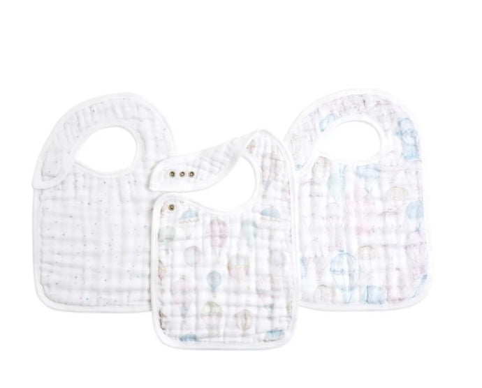 above the clouds
ORGANIC COTTON SNAP BIBS 3 PACK