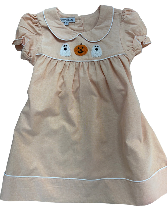 Orange Chambray Ghost Girl Dress