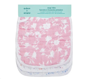 ma fleur
BOUTIQUE COTTON MUSLIN SNAP BIBS 3 PACK