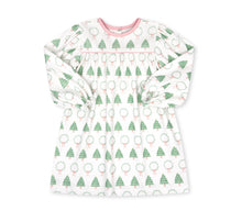 Mother May I Dress Long Sleeve - Oh Christmas Tree, Pensacola Pink