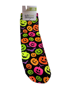 Kids Crew Printed Socks Neon Halloween