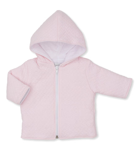 Pink Classic Jacquard Zipper Jacket