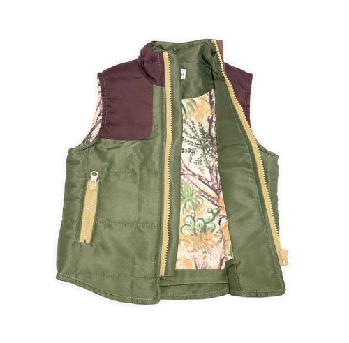 Army Green and Brown Vest