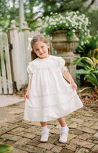 Donahue Dress - Blessings White Batiste, Ecru Ribbon