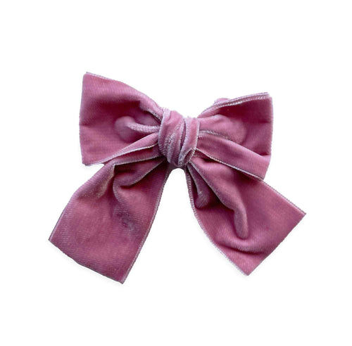 Big Velvet Sailor Bow, Old Pink