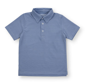 Will Blue Stripe Performance Polo