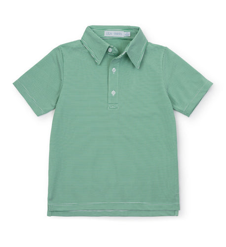 Will Green Stripe Performance Polo