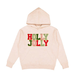 Holly Jolly Patch Christmas Youth Hoodie