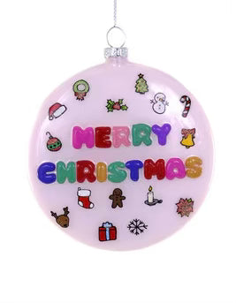 Retro Merry Christmas Ornament