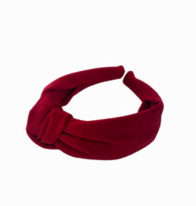 Red Child Velvet Knotted Headband