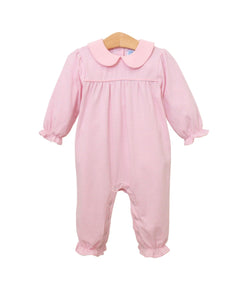 Abigail Romper- Light Pink Stripe