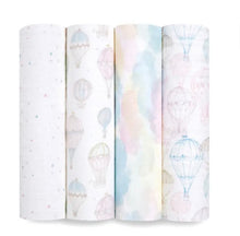 above the clouds ORGANIC COTTON SWADDLES 4 PACK