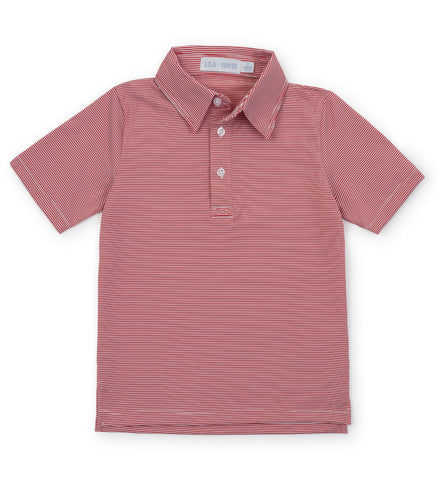 Will Red Stripe Performance Polo