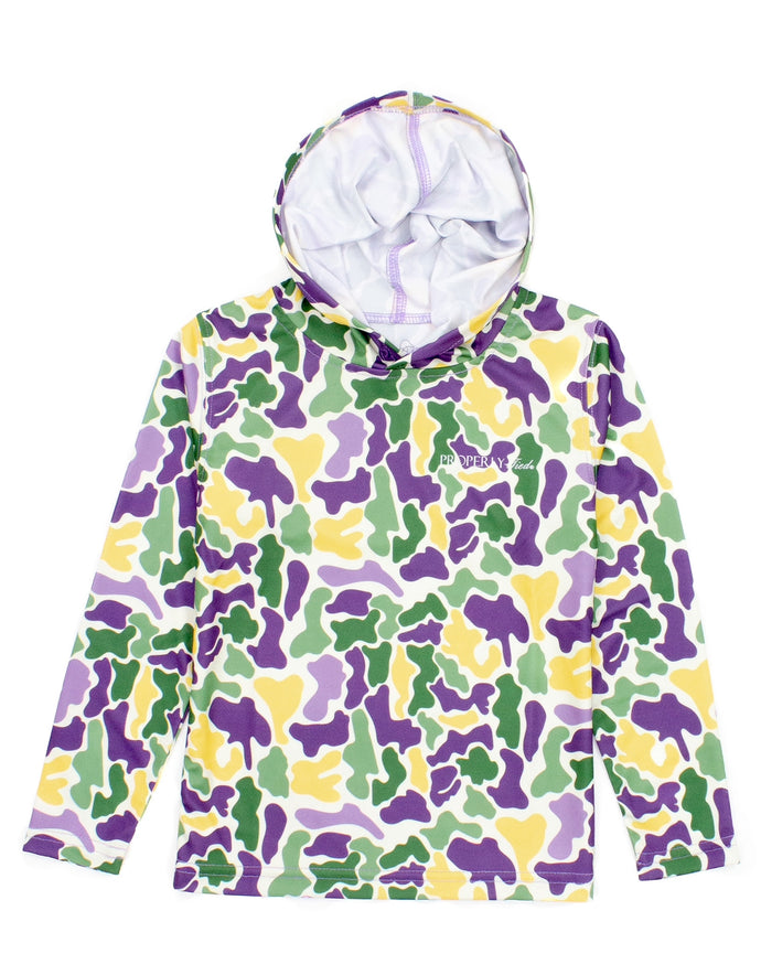 Boys Sportsman Hoodie Mardi Gras Camo