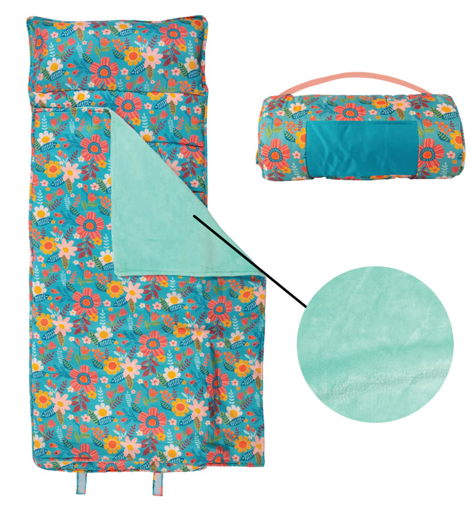 Turquoise Floral Nap Mat