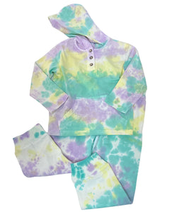 Mardi Gras Tie Dye Jogger Set