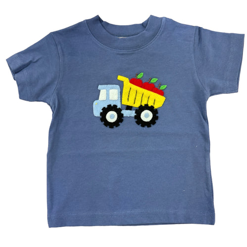 Steel Blue Dump Truck with Apples T-shirt