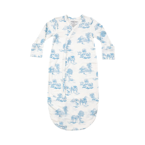 Farm Toile Blue - Bundle Gown