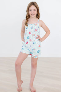 Rainbow Grooves Strappy Play Romper