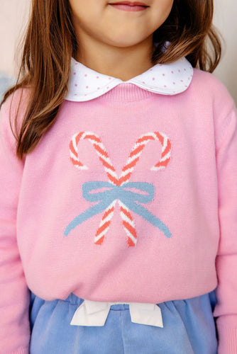 Isabella’s Intarsia Sweater, Hampton’s Hot Pink Candy Cane