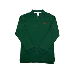 Long Sleeve Prim & Proper Polo Grier Green with Richmond Red Stork